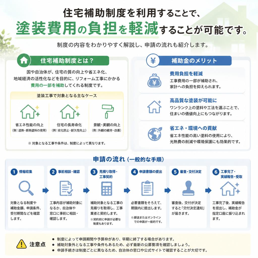 4. 住宅補助制度を活用した塗装のメリット